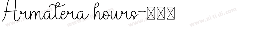 Armatera hours字体转换